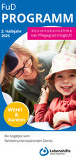 Titelseite Flyer Programm FuD Wesel 2. Halbjahr