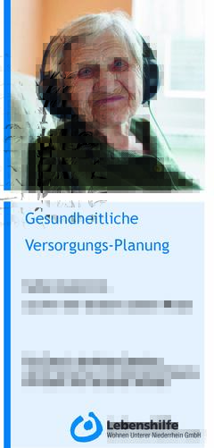 Gesundheitliche Versorgungsplanung